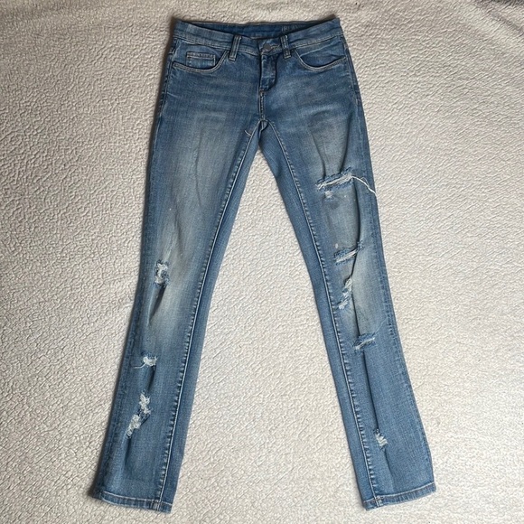 Blanknyc Denim Comfy Strech Jeans Distressed Size 24 - Picture 1 of 9
